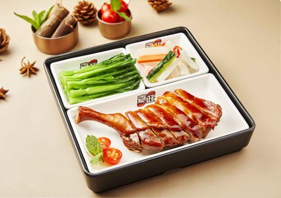 酱烧鸭腿饭
招牌27年，年售300W份
独家酱料，秘制鸭腿
酱香味浓，口感嫩滑